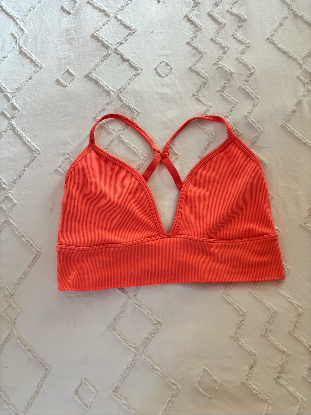 Athleta Coral Ribbed Bralette